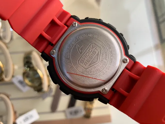Casio G-Shock GA-100 কালো এবং লাল স্পোর্টস ওয়াচ 3