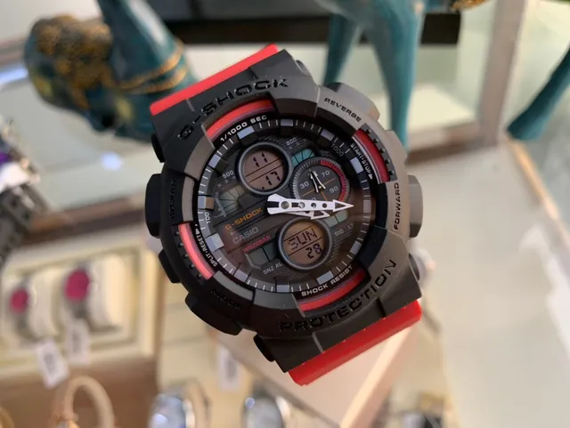 Casio G-Shock GA-100 কালো এবং লাল স্পোর্টস ওয়াচ 6