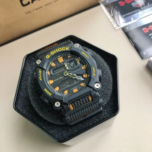 Casio G-Shock GA-100 Reloj Deportivo Negro y Amarillo 5