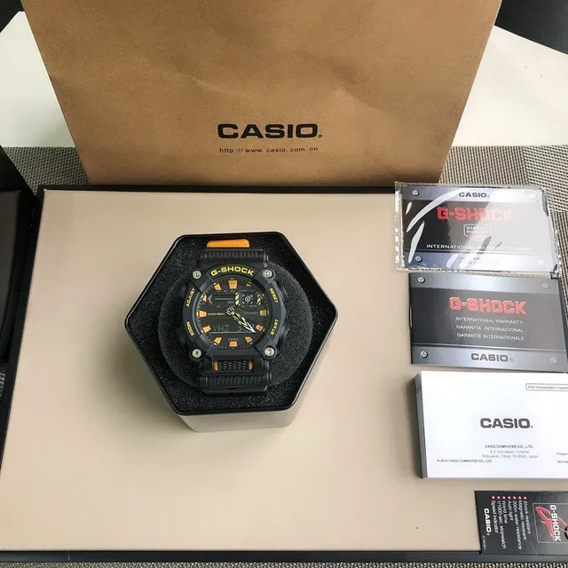 Casio G-Shock GA-100 Reloj Deportivo Negro y Amarillo 6