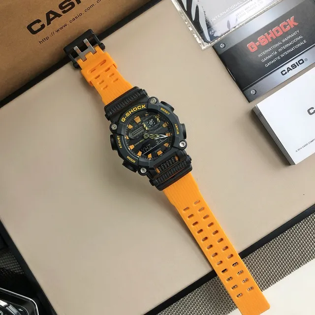 Casio G-Shock GA-100 Reloj Deportivo Negro y Amarillo 8