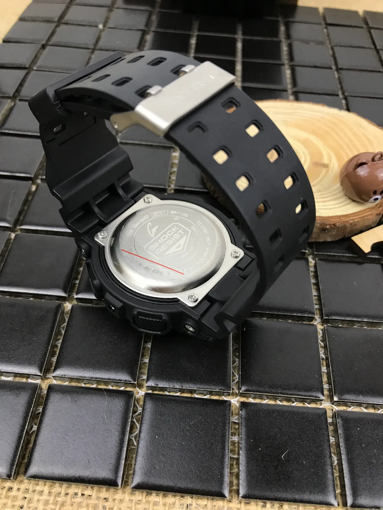 Casio G-Shock GA-100 Black Pink Matte Resin Construction Bold Analog Hands Watch 11
