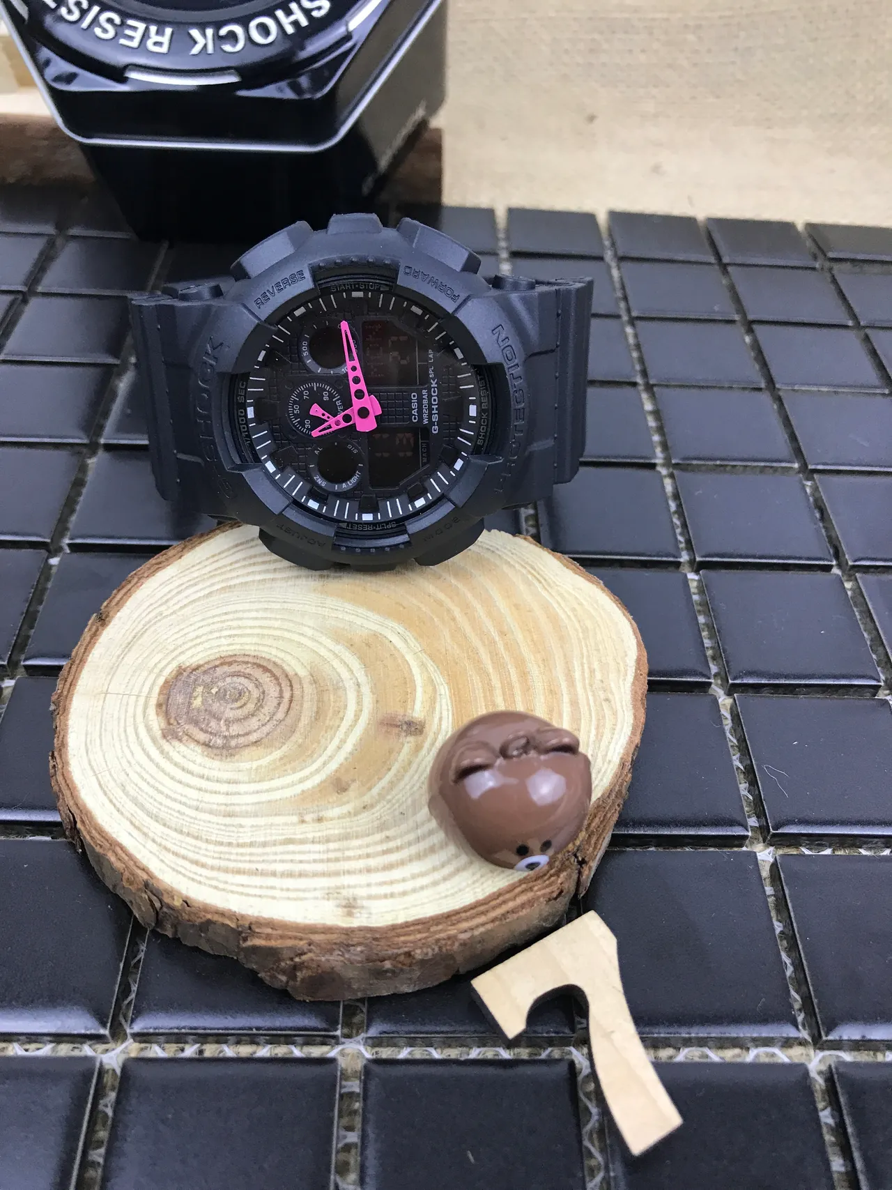 Casio G-Shock GA-100 Black Pink Matte Resin Construction Bold Analog Hands Watch 12