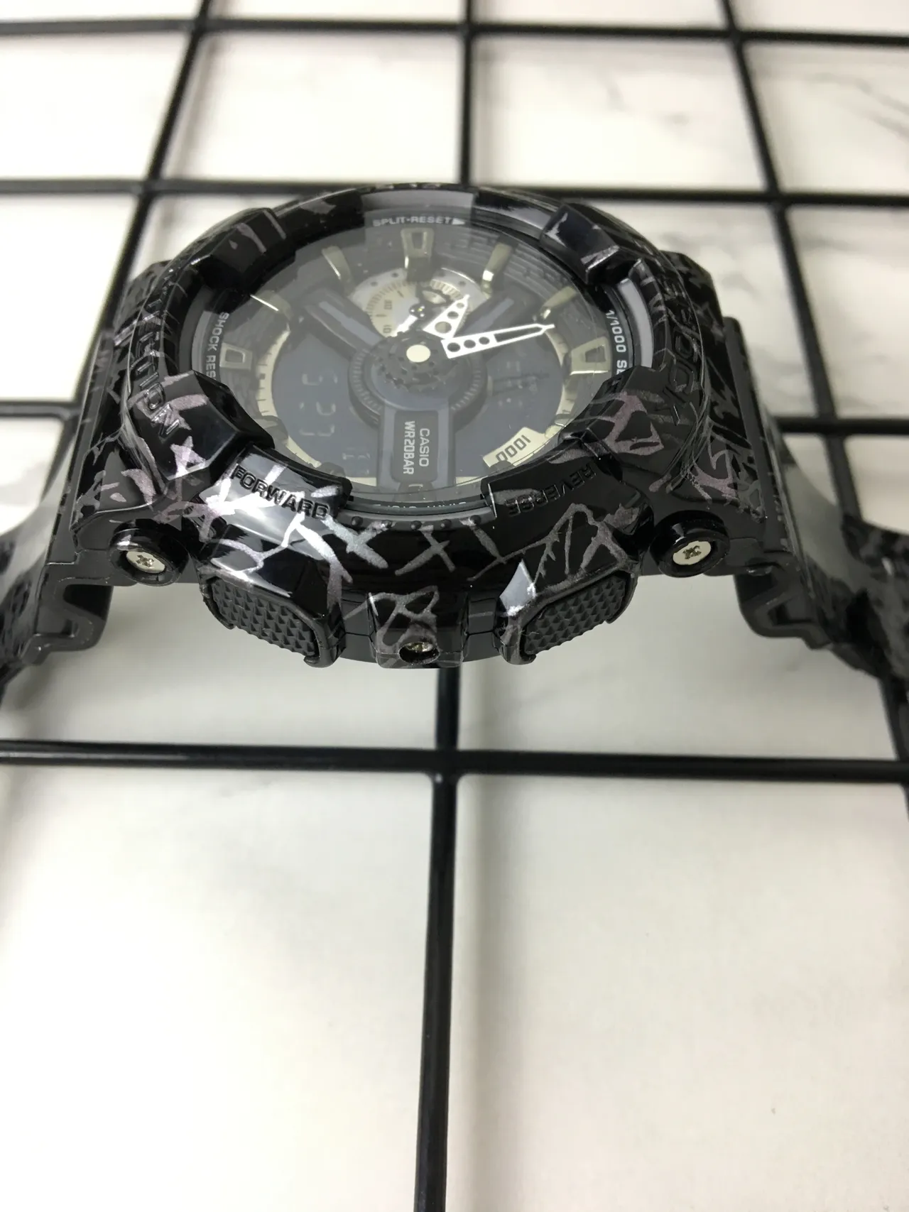 Casio G-Shock GA-100 裂纹图案 黑色 运动手表 5