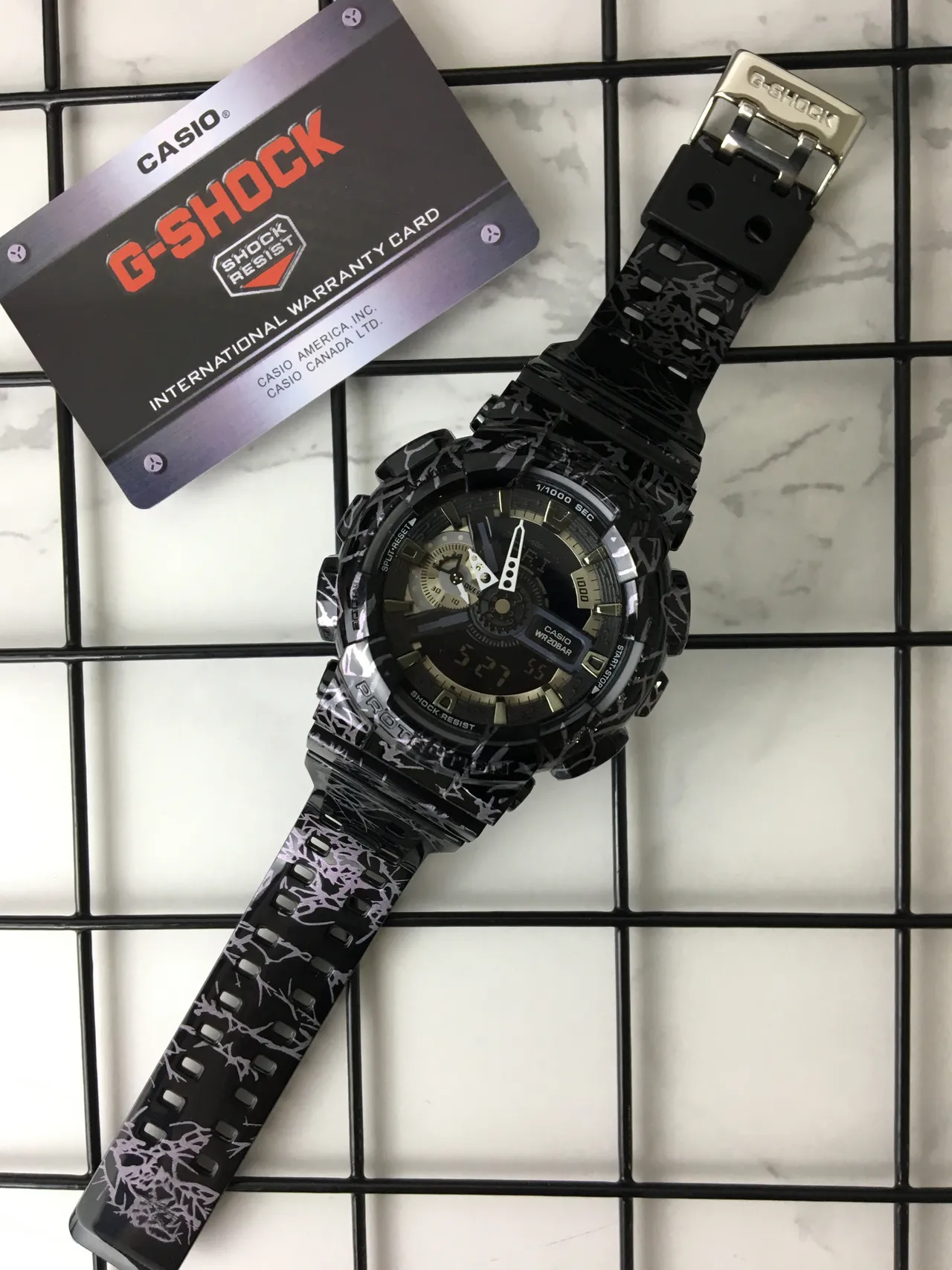 Casio G-Shock GA-100 裂纹图案 黑色 运动手表 6