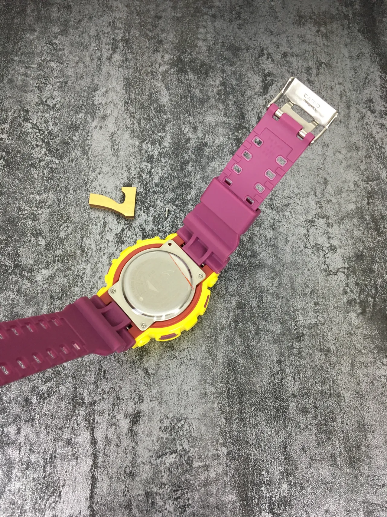 Casio G-Shock GA-100 Yellow and Purple Sports Watch 9