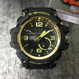 Casio G-Shock Mudmaster ساعة رياضية سوداء وذهبية
