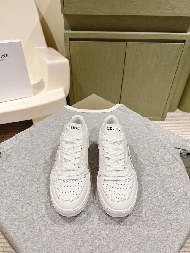 Celine CT-01 حذاء رياضي أبيض لأسلوب الحياة 2