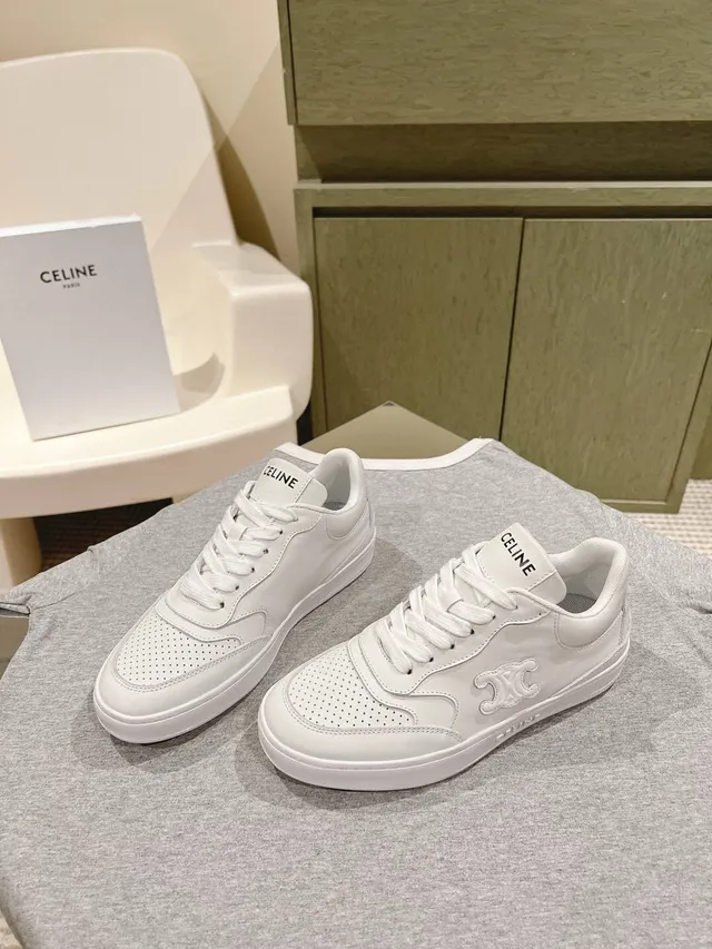 Celine CT-01 حذاء رياضي أبيض لأسلوب الحياة 4