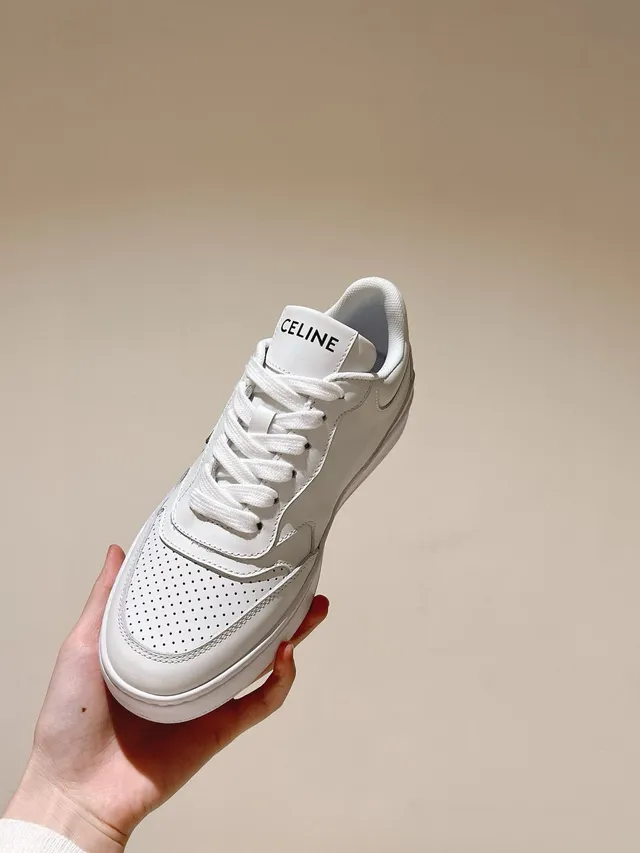 Celine CT-01 حذاء رياضي أبيض لأسلوب الحياة 9