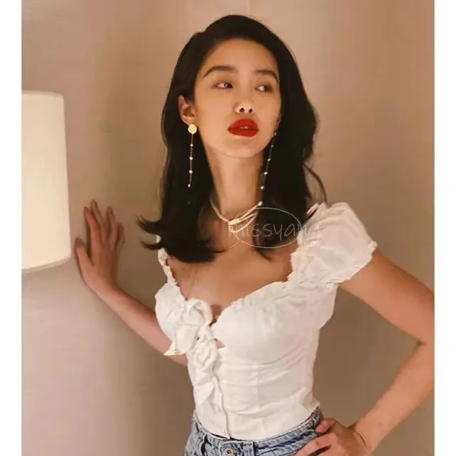 Celine玫瑰图案珍珠链耳环 4