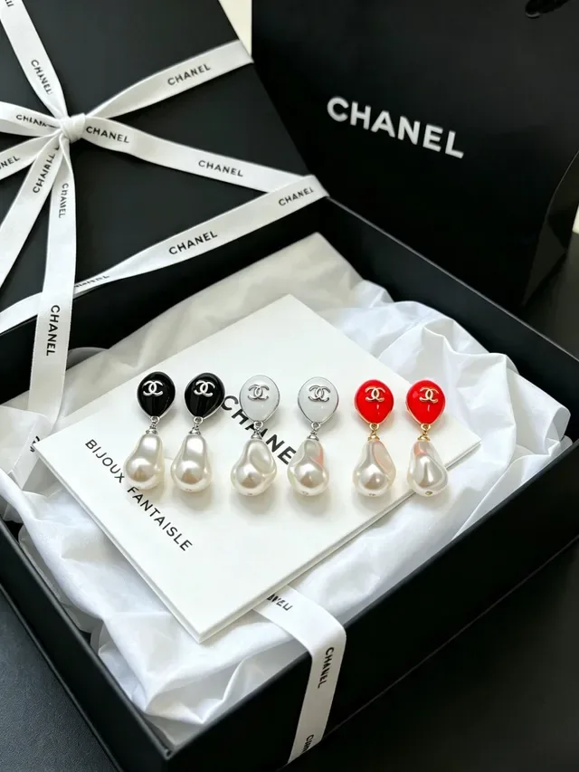 Chanel Bisutería Baroque Brincos de pérola gota 4