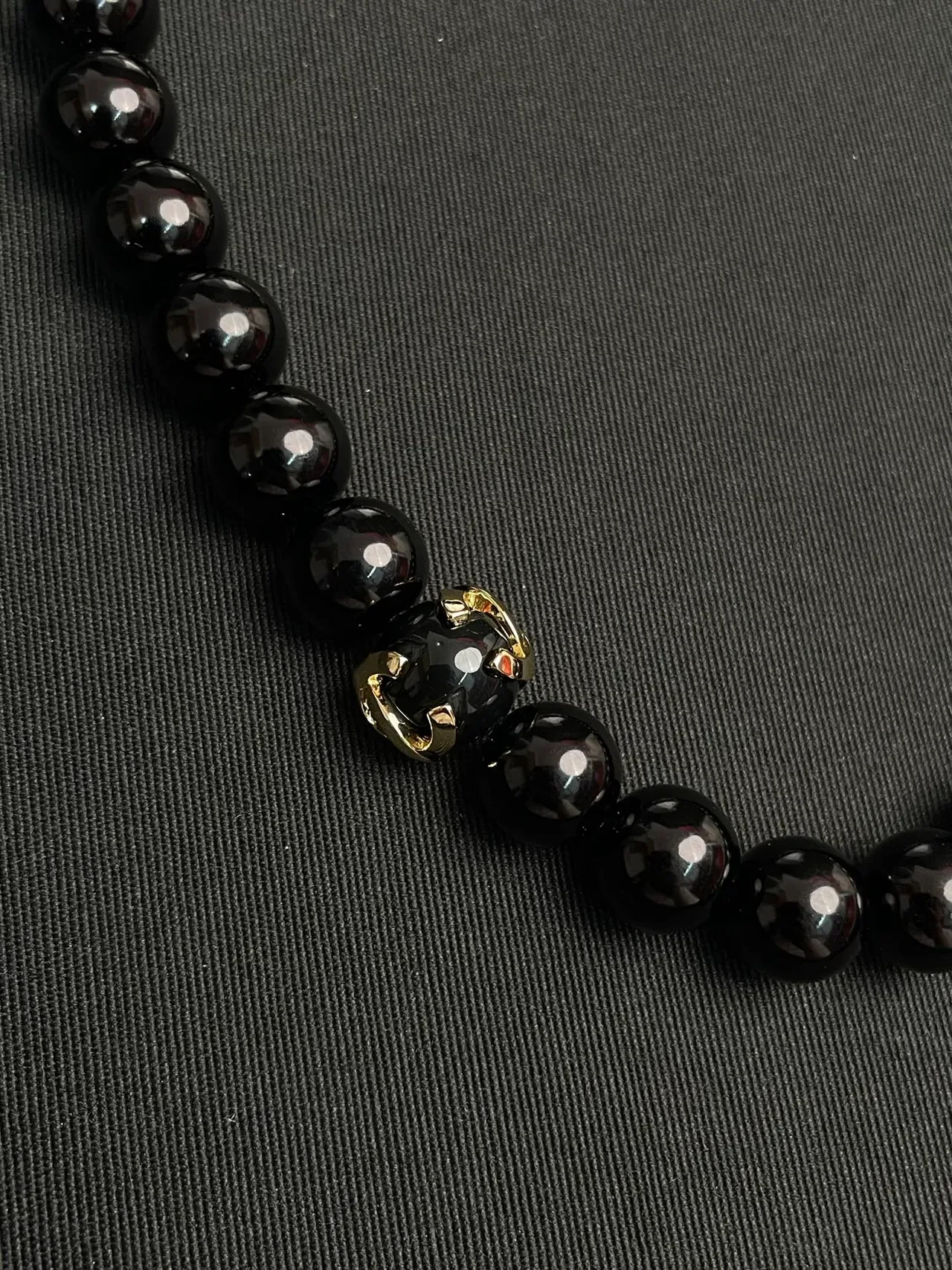 Chanel काला सोना गोलाकार मोती CC Logo चर्म नेकलेस 2