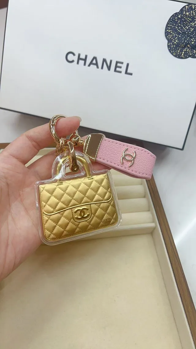 Chanel Classic Flap Gold Pink क्विल्टेड हैंडबैग 6