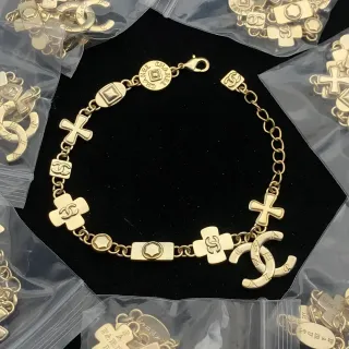 Chanel Multi-Charm Gold-Tone Chain Bracelet