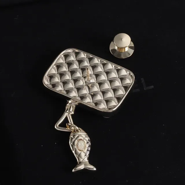 Chanel Pearl and Enamel Fish Charm Brooch 2
