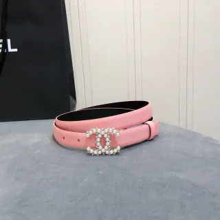 Chanel Pearl CC Belt গোলাপি চামড়ার বেল্ট
