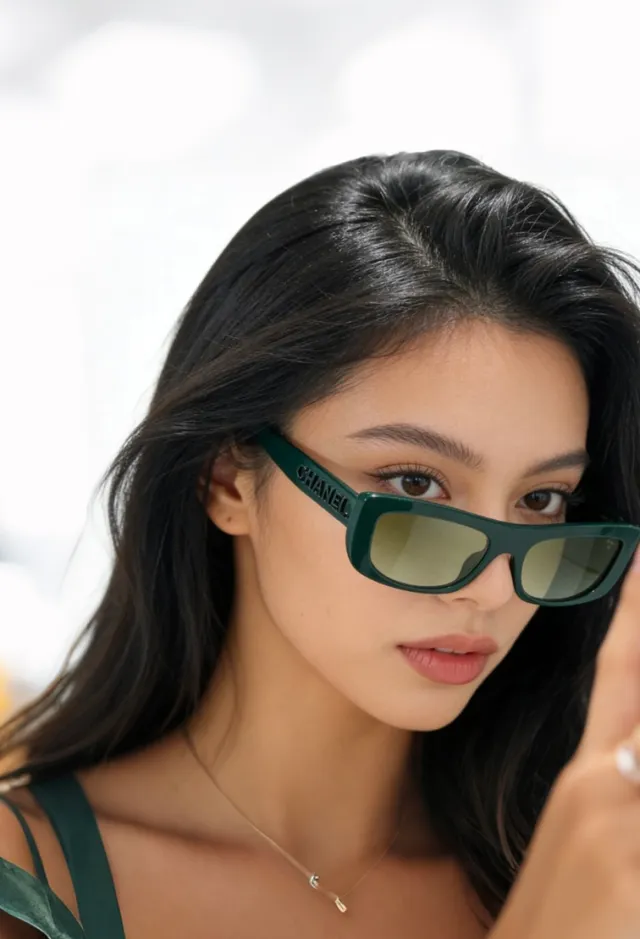 Chanel Blanco Gris Mate Acetato Lentes Gradient Gafas de Sol 3