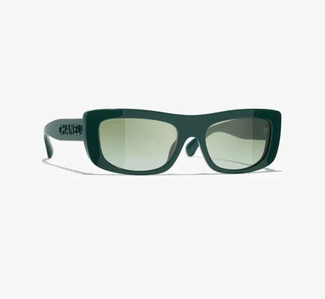 Chanel Blanco Gris Mate Acetato Lentes Gradient Gafas de Sol 7