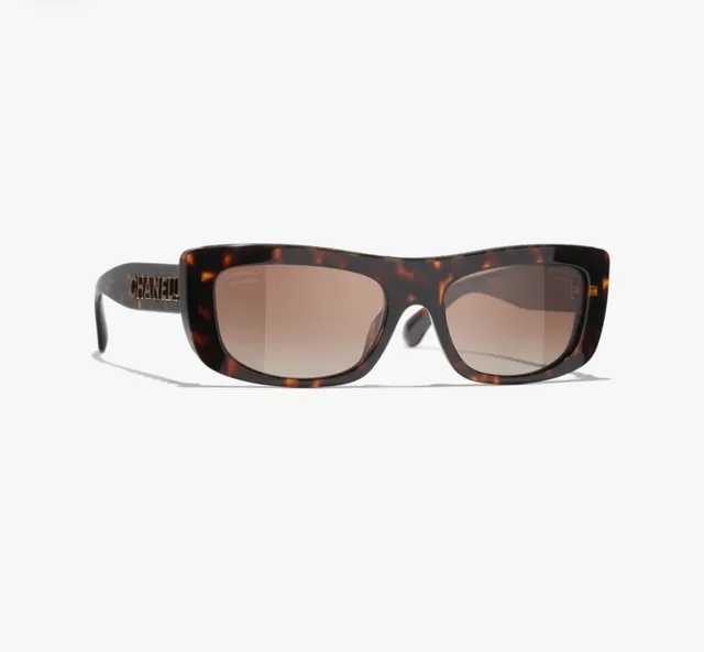 Chanel Blanco Gris Mate Acetato Lentes Gradient Gafas de Sol 9