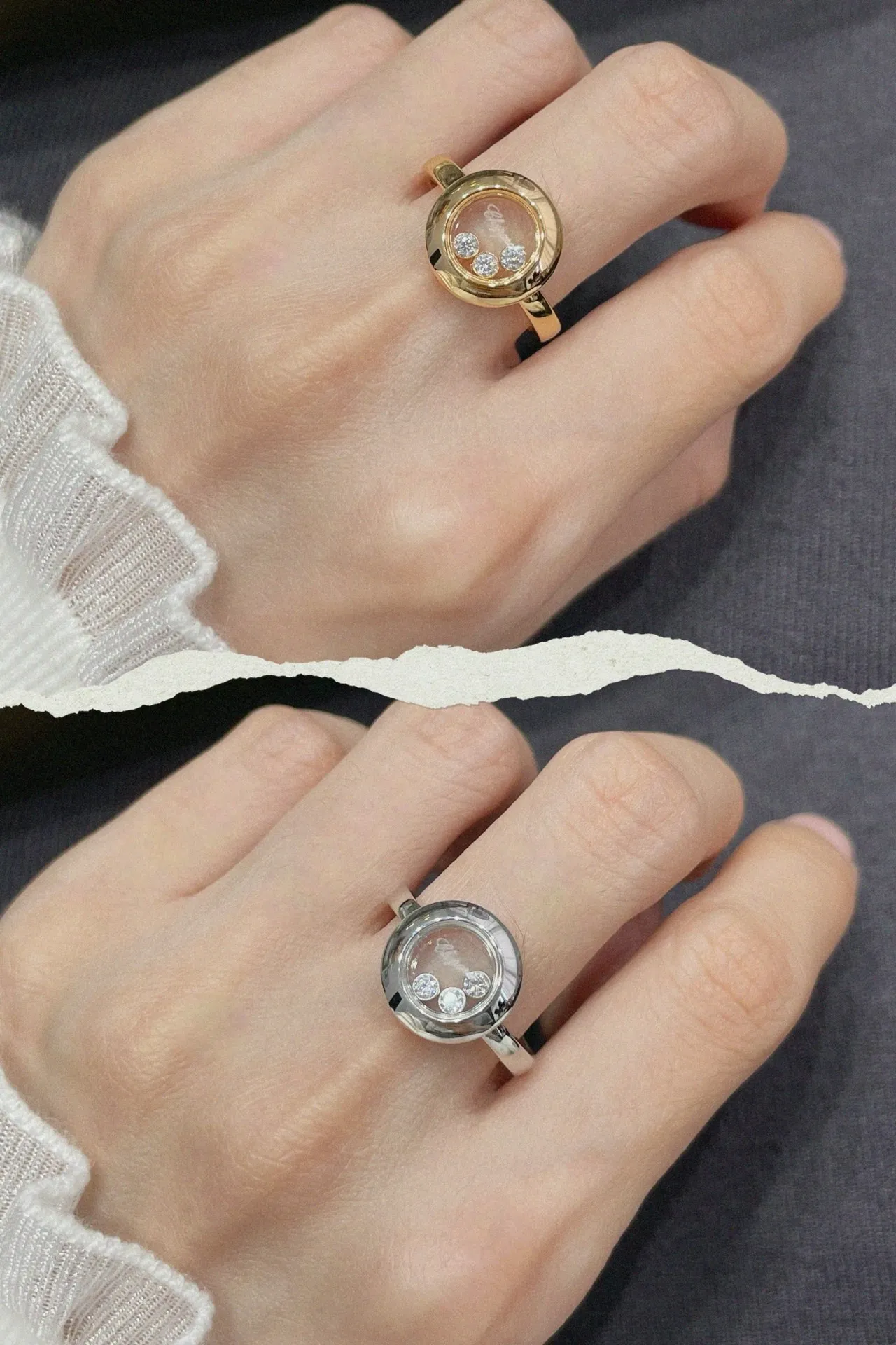 Chopard Happy Diamonds Rotating Bezel Mobile Diamond Ring 8