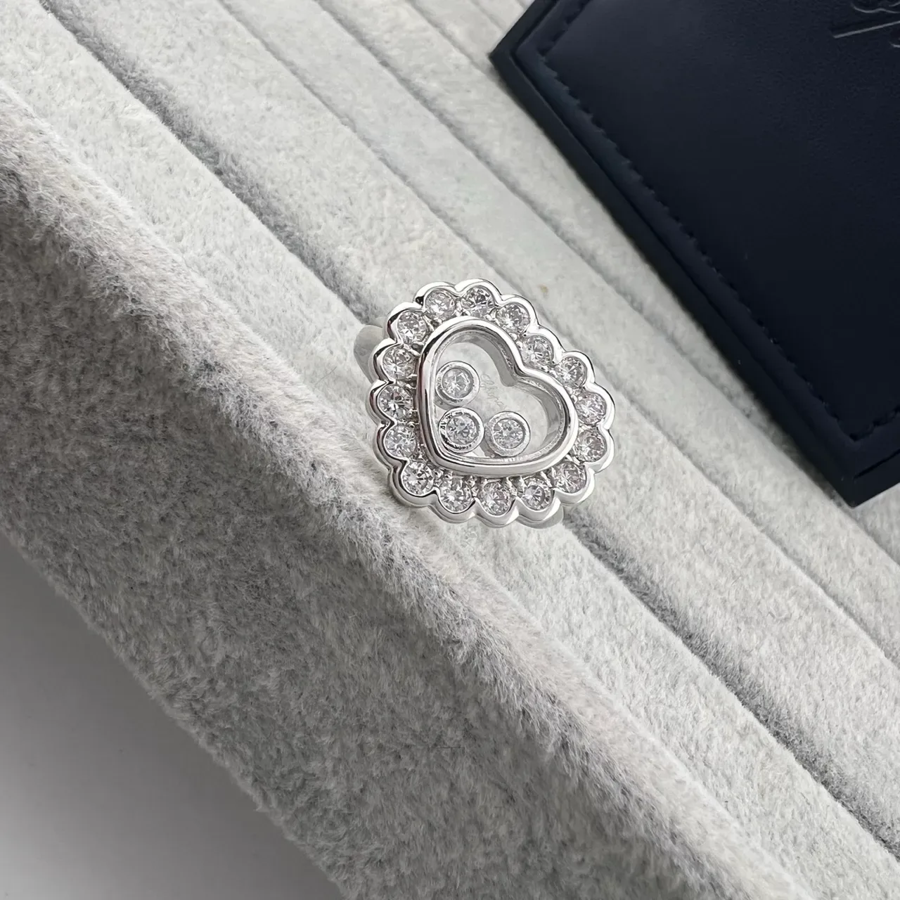 Chopard Happy Hearts Heart-Shaped Diamond and Mother-of-Pearl Rings 2