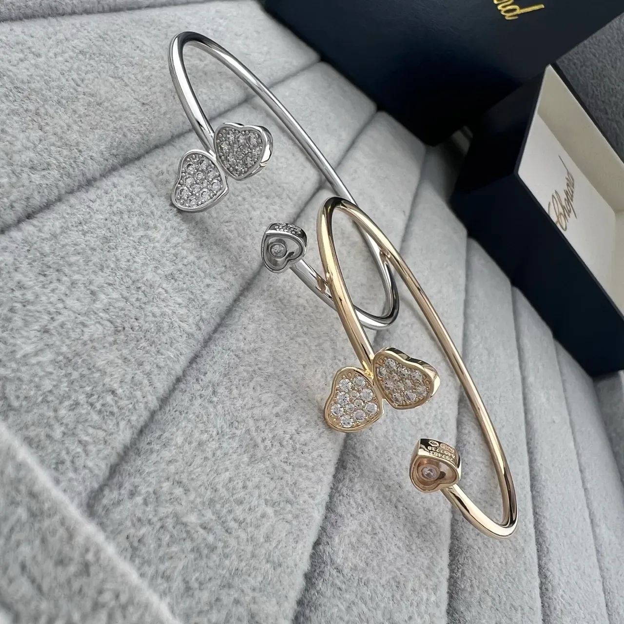 Chopard Happy Hearts Pavé Heart Mobile Diamond bracelets 4