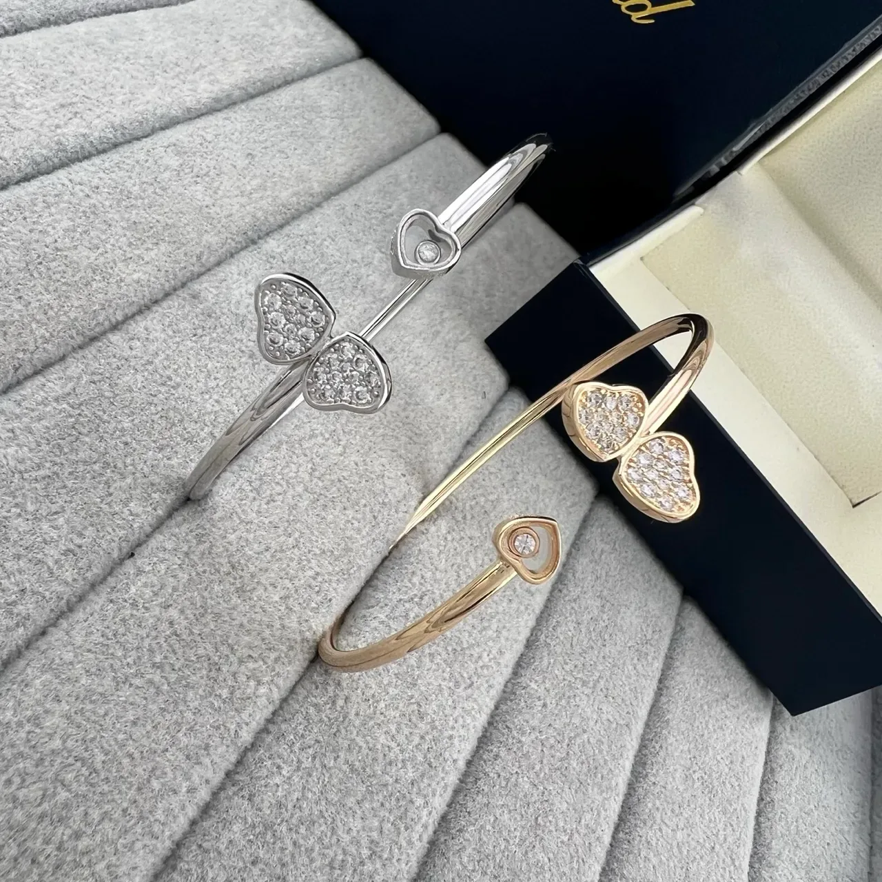 Chopard Happy Hearts Pavé Heart Mobile Diamond bracelets 6