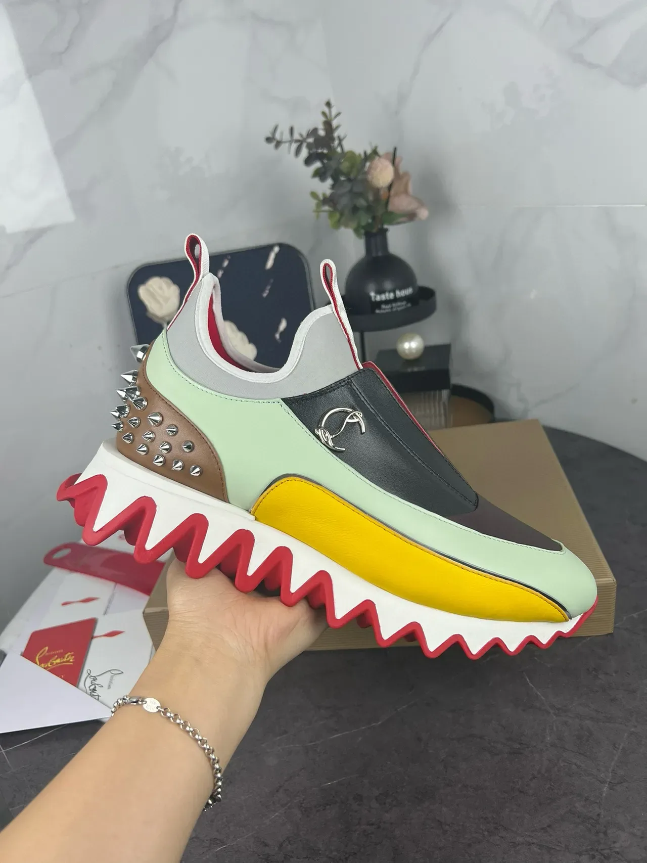 Christian Louboutin 多色撞色一脚蹬生活方式运动鞋 2