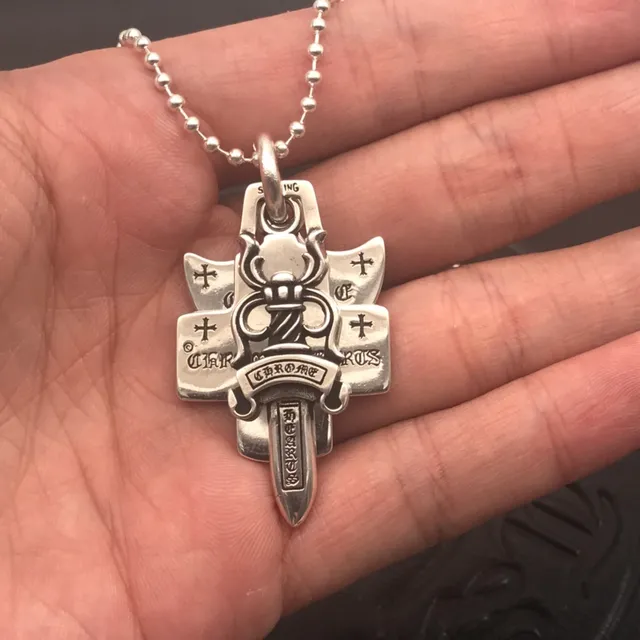 Chrome Hearts صليب وسيف قلادة 3