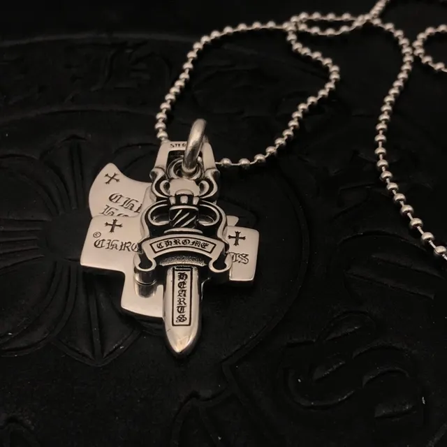 Chrome Hearts صليب وسيف قلادة 5