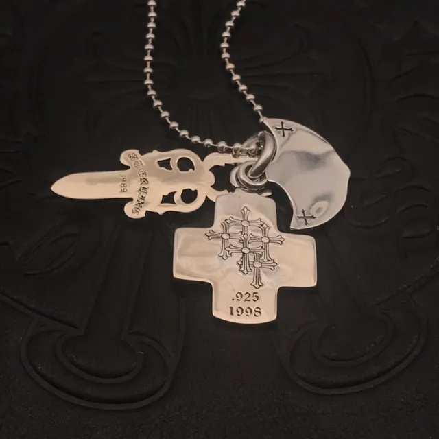Chrome Hearts صليب وسيف قلادة 7