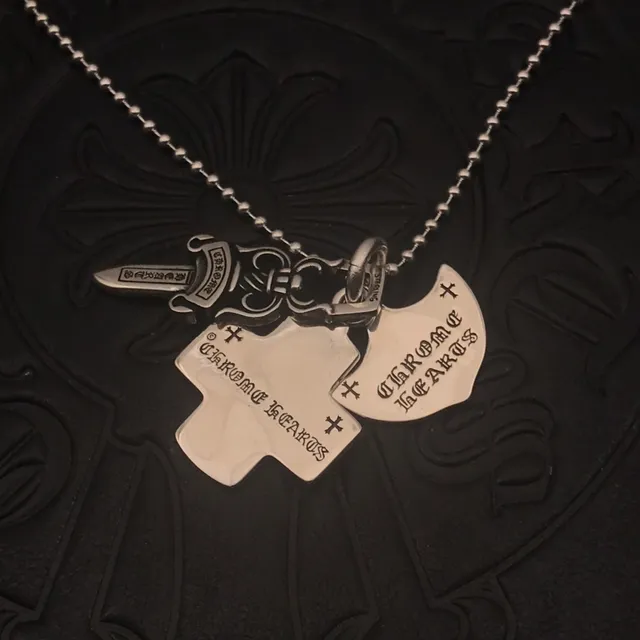 Chrome Hearts صليب وسيف قلادة 8