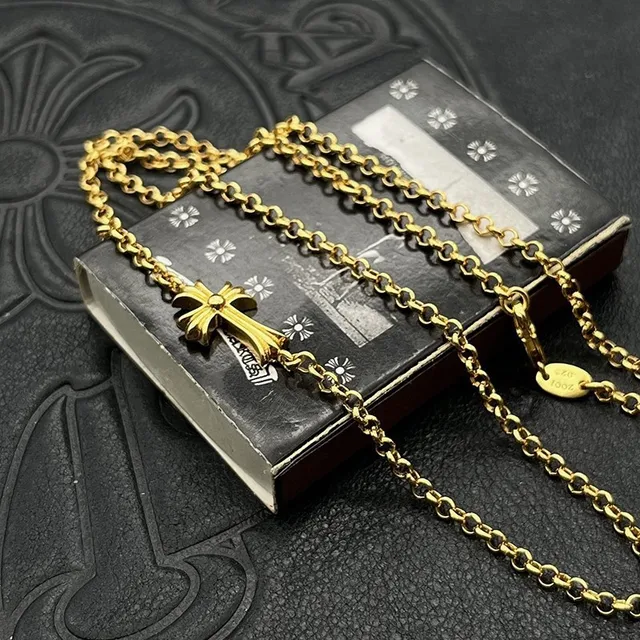 Chrome Hearts 十字坠饰金色椭圆链项链 5