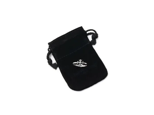 Chrome Hearts Bague Croix Argent Polie Motif Orné Bague 6