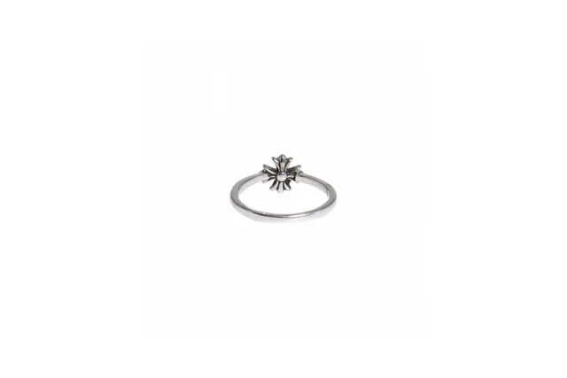 Chrome Hearts Bague Croix Argent Polie Motif Orné Bague 8