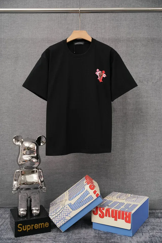 Chrome Hearts ক্রস গ্রাফিক কালো টি-শার্ট 2
