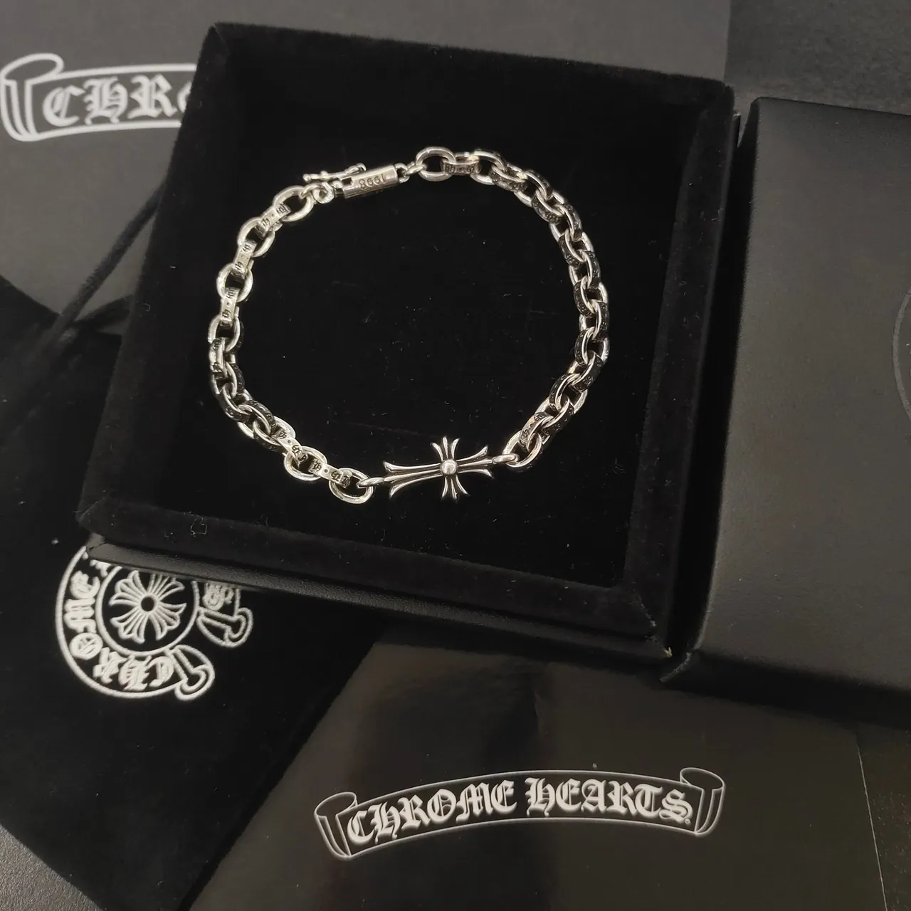 Chrome Hearts Double Chain Cross Pendant Necklace 4