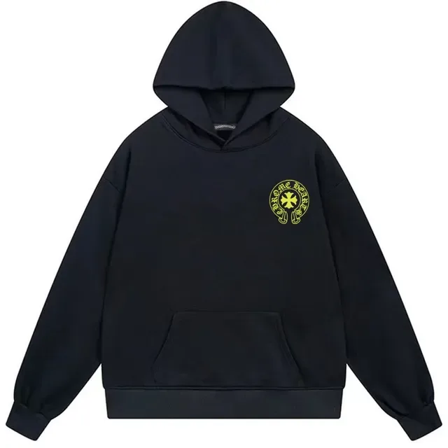 Chrome Hearts Gothic Typography Black Hoodie 4