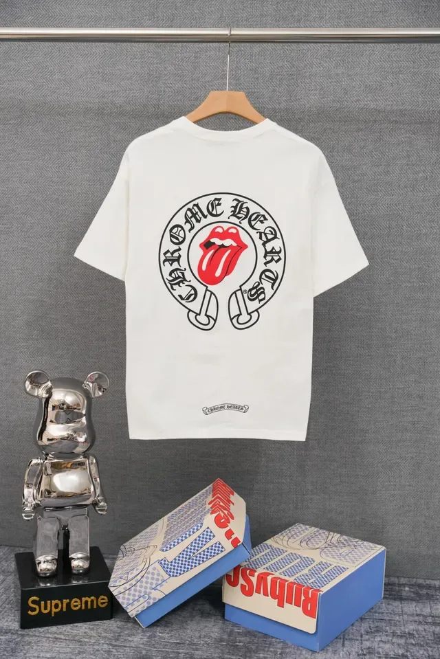 Chrome Hearts x Rolling Stones জিভ লোগো কালো ওভারসাইজড টি-শার্ট 2