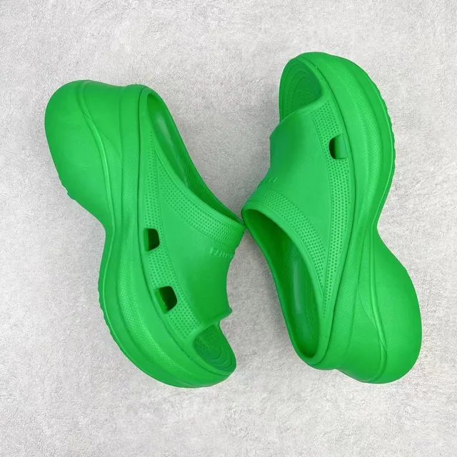 Crocs Echo Clog সবুজ প্ল্যাটফর্ম মোল্ডেড ফোম ক্লগ 8