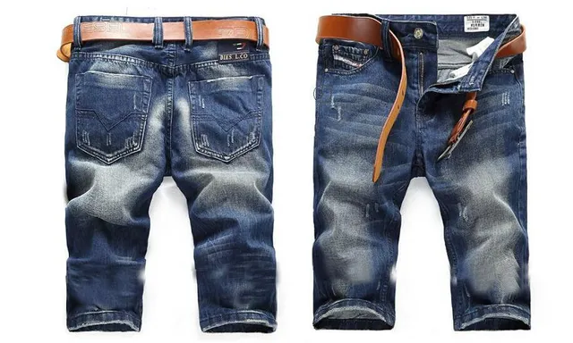 Diesel Distressed Wash Relaxed Fit Denim Shorts 2