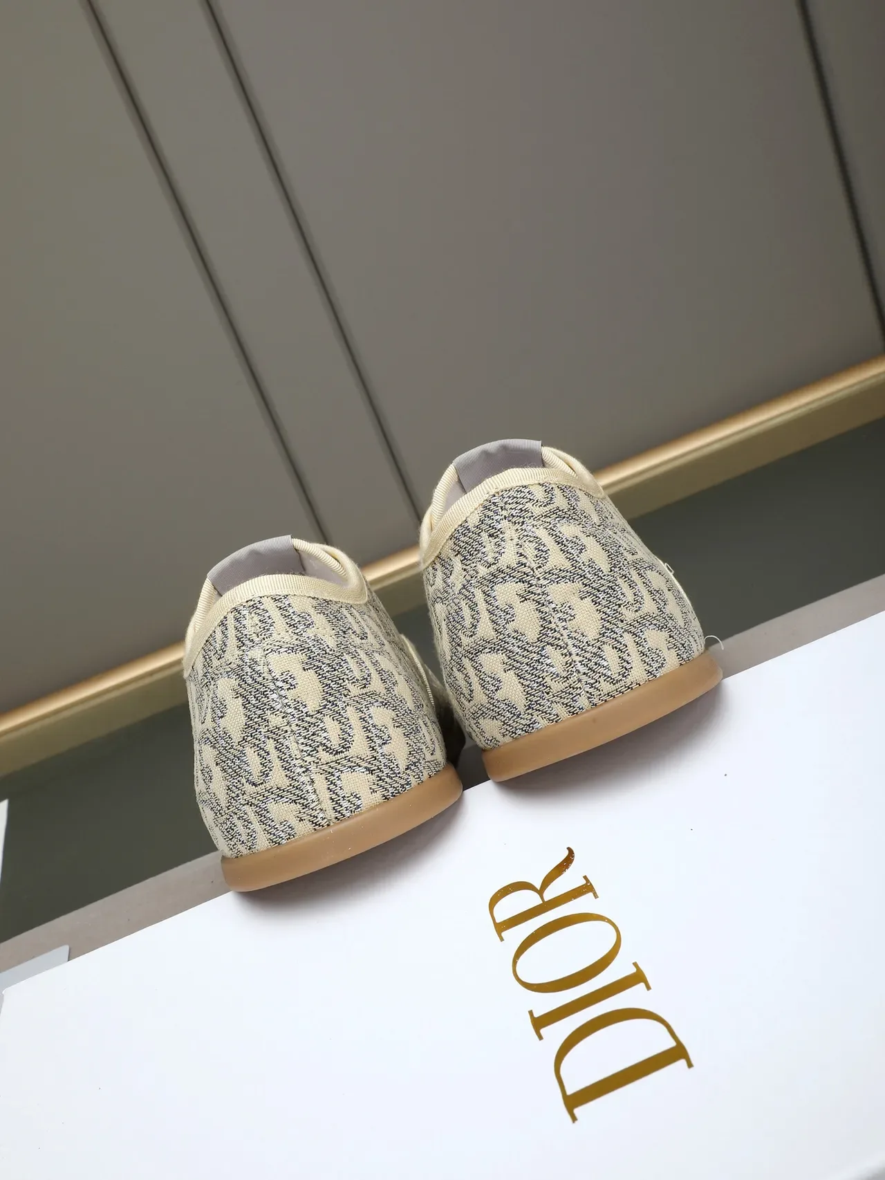 Dior B22 Monogram Jacquard Beige Lifestyle Sneakers 4