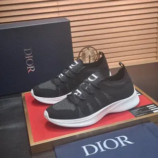 Dior B23 काली बुनाई लाइफस्टाइल स्नीकर