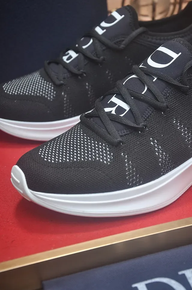 Dior B23 Black Knit Lifestyle Sneakers 8