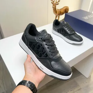 Dior B23 黑色 Oblique Monogram 生活款运动鞋