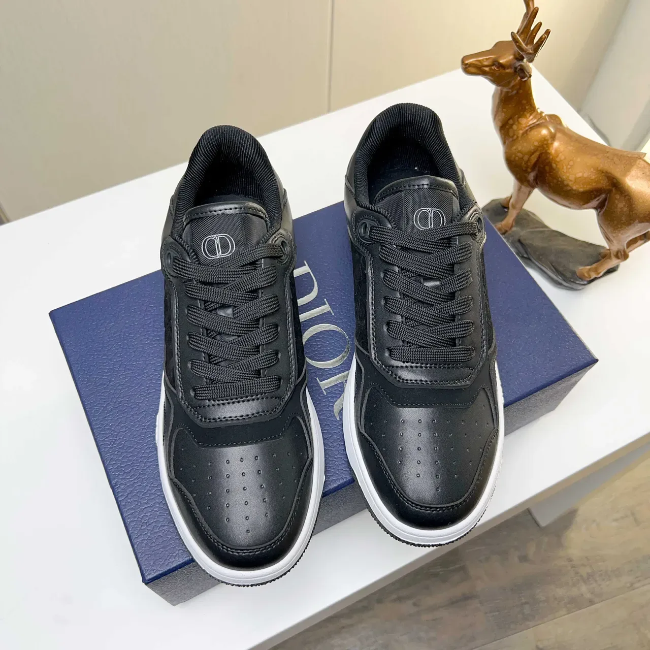 Dior B23 Black Oblique Monogram Lifestyle Sneakers 4