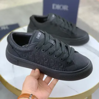 Dior B23 压花斜纹黑色生活方式运动鞋