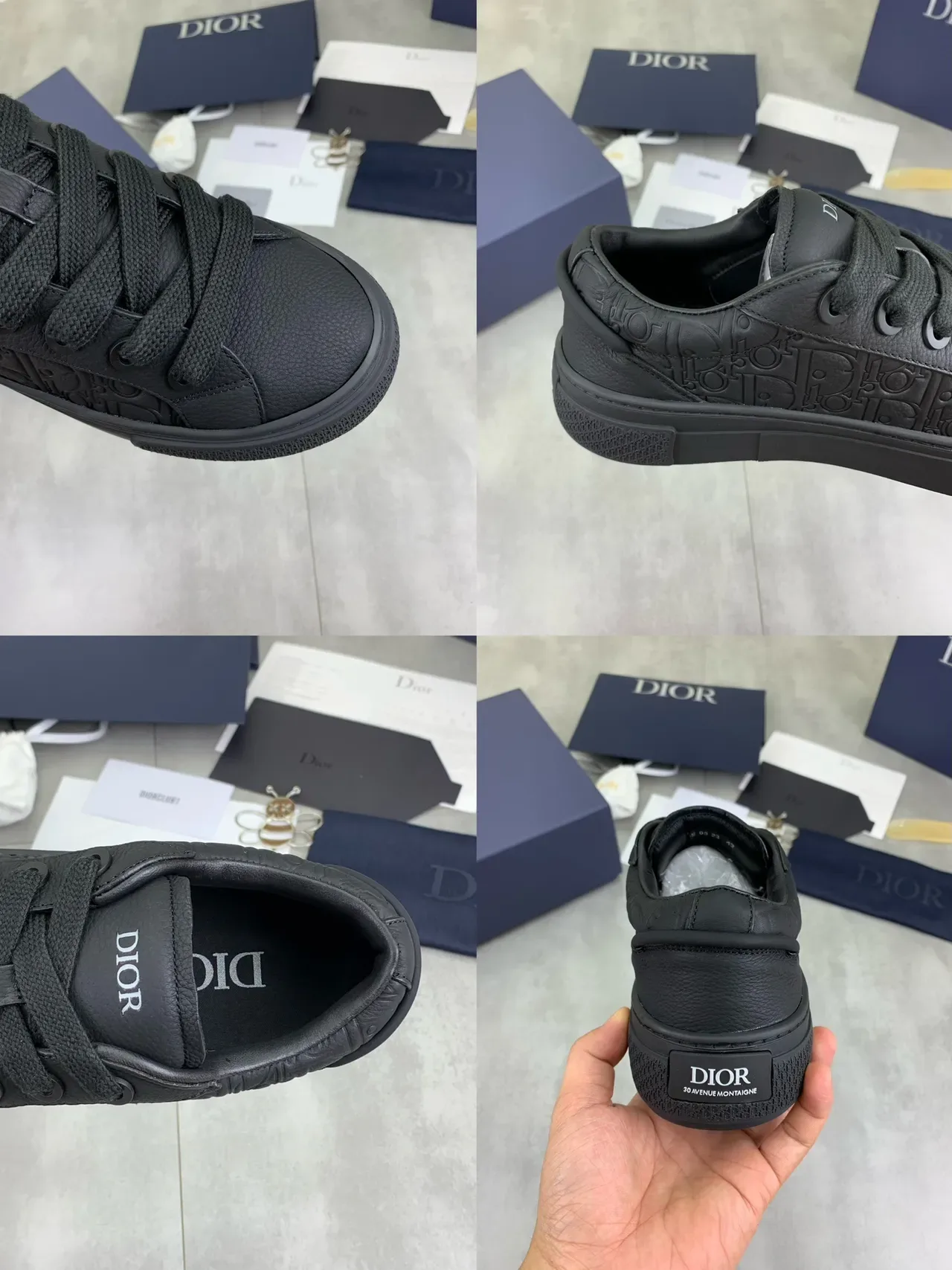 Dior B23 Embossed Oblique Black Lifestyle Sneakers 2