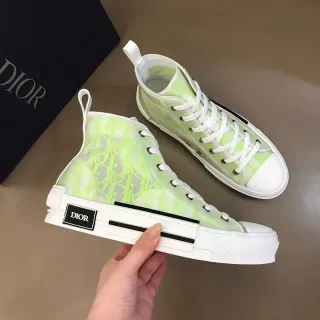 Dior B23 নিওন লাইম গ্রিন স্বচ্ছ অবলিক মনোগ্রাম লাইফস্টাইল স্নিকার